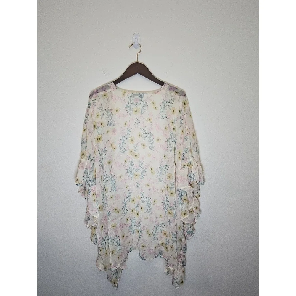 Charlie Paige Cover Up‎ KIMONO style L/XL Sheer Loose Fit